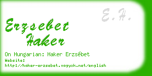 erzsebet haker business card